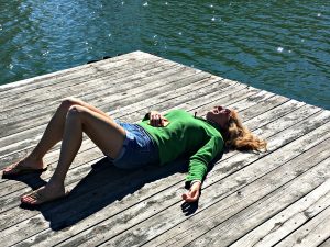 Nap on the Dock - baseball