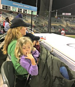 Snuggling for Warmth - baseball