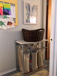 hallway and hamper tiny house