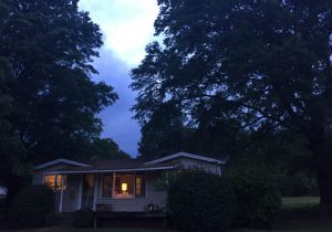 Tiny House at dusk