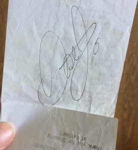 Dale Earnhardt Jr.'s autograph